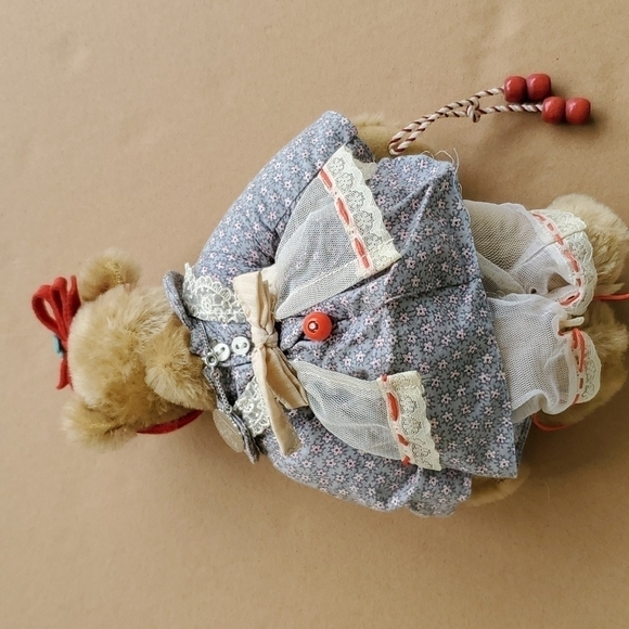 Gorham mohair teddies 1986 Vintage Beverly Port 10 inches - Picture 3 of 11